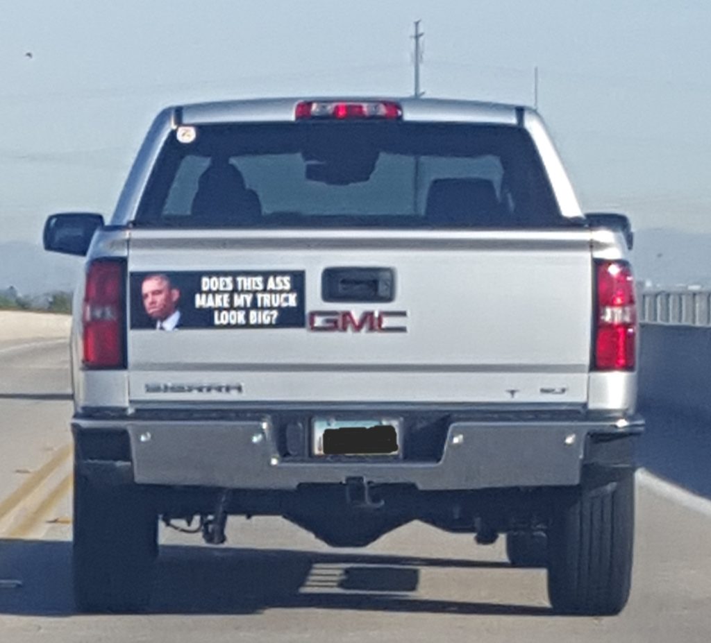 quote on the back of truck