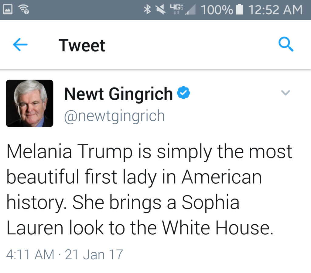 Newt Gingrich Tweet