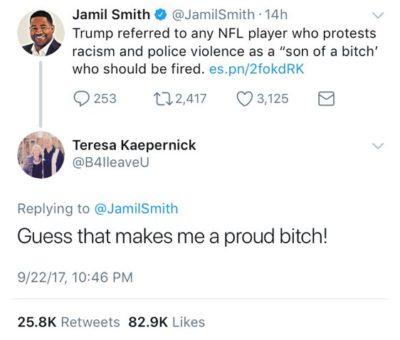 Teresa Kaepernick tweet