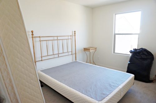 guest bedroom at the dollhouse on move-in day