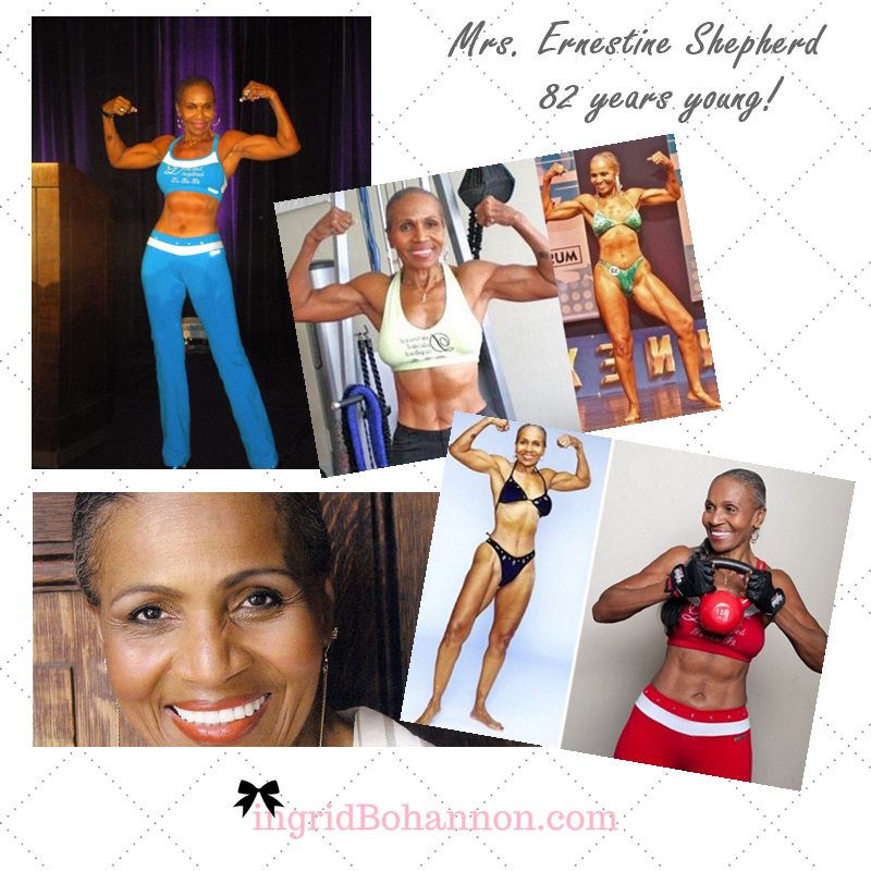 Ernestine Shepherd 80's collage