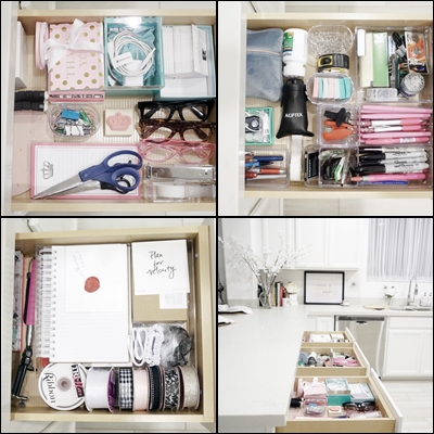 The Dollhouse home office drawer organization