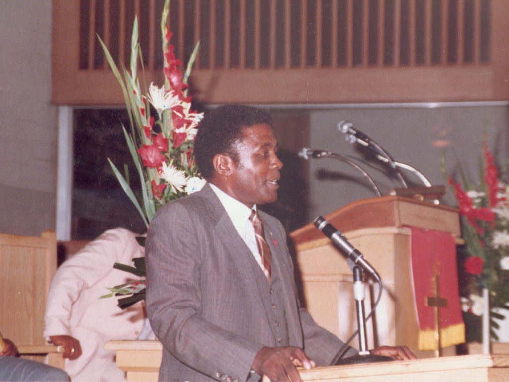 Abel Bohannon talking at Uncle Joe's church in Waukegan