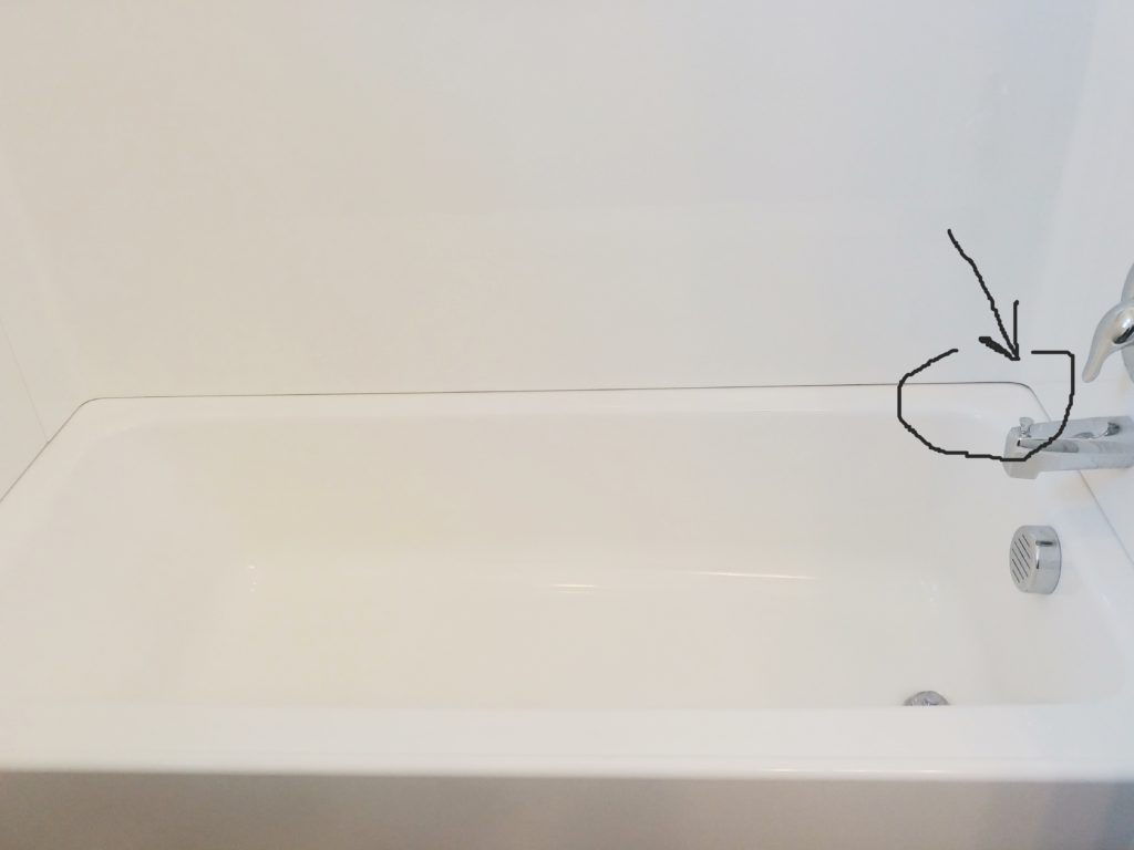 guest bath tub issues