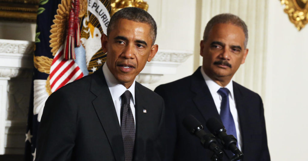 Former Pres. Barack Obama and Former Attorney General Eric Holder