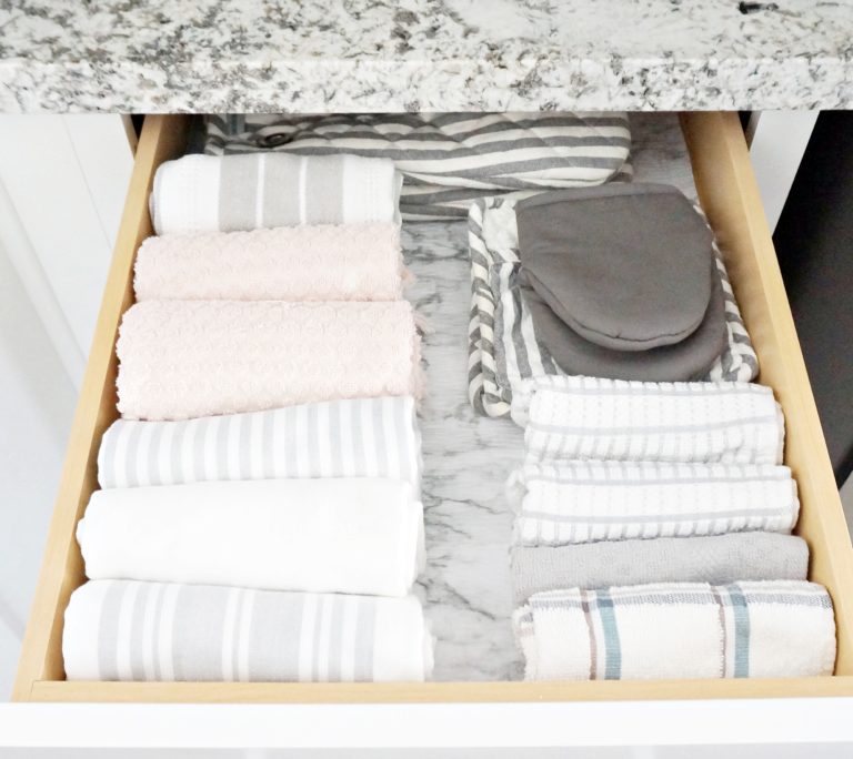 kitchen towel drawer organization