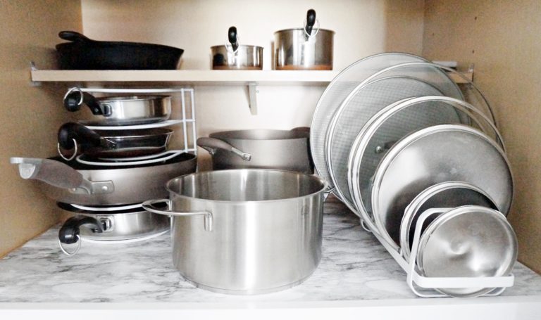 pots and tops cabinet organization