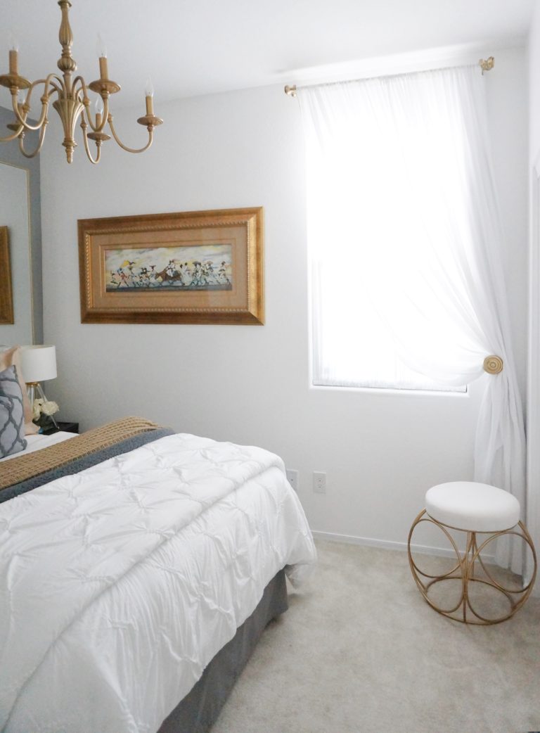 Gray and Tan Guest Bedroom