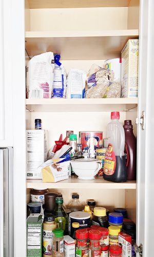 kitchen cabinet organization before